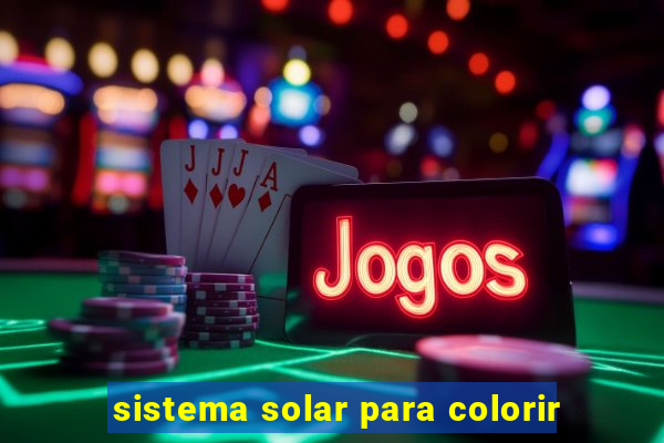 sistema solar para colorir